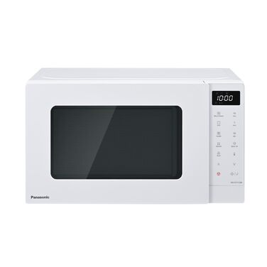 Мікрохвильова піч Panasonic NN-ST21QWEPG 20л з грилем, біла – 800 Вт, автоматичне розморожування, 11 програм, LED-дисплей