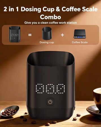 Ваги для кави цифровi Kaffee Waage для еспресо та пуровер, з таймером, аксесуар для бариста, мінімалістичний дизайн (чорні)