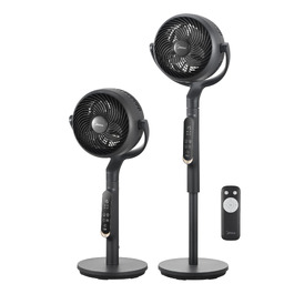 Вентилятор підлоговий Midea FS40-23MR з пультом, 3 швидкості, телескопічна висота, поворот 90°, чорний