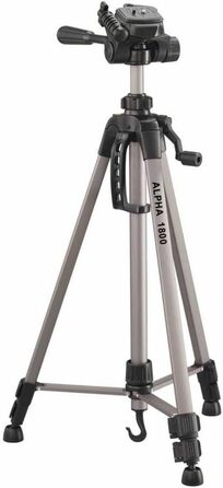 Штатив CULLMANN Alpha 1800 для смартфонів і камер, 140 см, 3D-головка, алюмінієвий, сріблястий, вантажопідйомність 2 кг