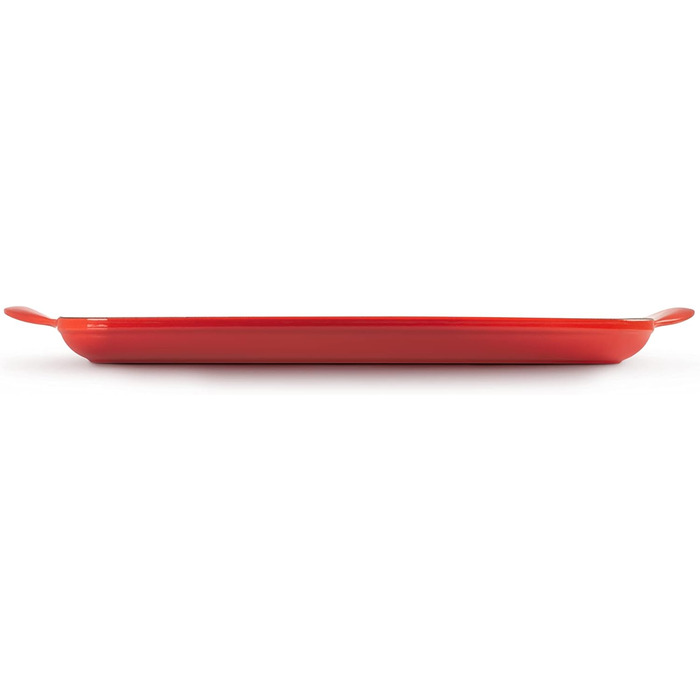LE CREUSET Гриль-пательня прямокутна чавунна, 33 см, Червона, для всіх плит (індукція)