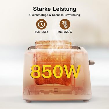 Тостер aeco toastlab Elite на 2 тости, з підставкою для булочок, широкі слоти, 6 рівнів підсмажування, 10 програм, 850W, LCD-дисплей, функція підйому, розморожування, піддон для крихт (MAX)