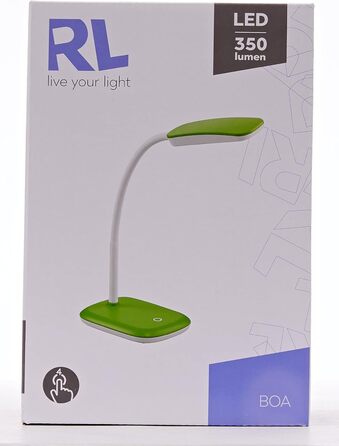 Настільна лампа Reality Leuchten Boa, акрилова, 3.5 Вт, LED, зелена