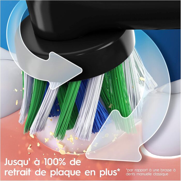 Електрична зубна щітка Oral-B Vitality Pro з 3 режимами чищення та насадкою Protect X Clean, від Braun