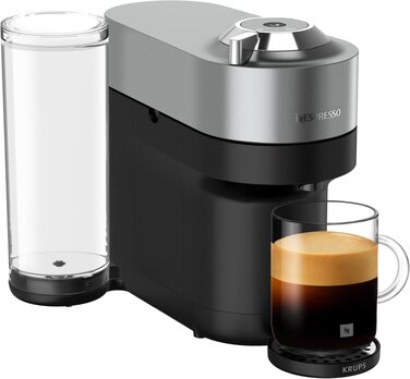 Кавомашина Nespresso Krups Vertuo Pop XN930T Титан 560 мл, капсульна, автоматичне розпізнавання капсул, 4 розміри чашок