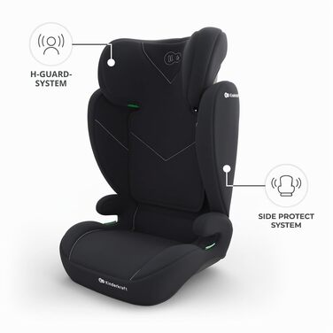 Дитяче автокрісло Kinderkraft I-SPARK 2 PRO (100-150 см), 2в1, стандарт i-Size, чорне