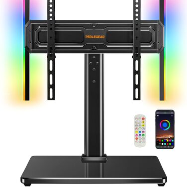 Універсальна підставка для телевізора Perlegear PGTVS49B з LED-підсвіткою, для діагоналі 24–60 дюймів