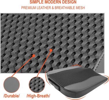 Автомобільна подушка Lofty Aim з Memory Foam для водія: підтримка спини, зняття болю при ішіасі, чорний 4D Mesh. Для автокрісла, офісного крісла, візка.