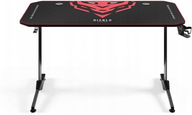 Ігровий стіл Diablo Gaming для ПК та комп'ютера, 160x75x75 см, чорний