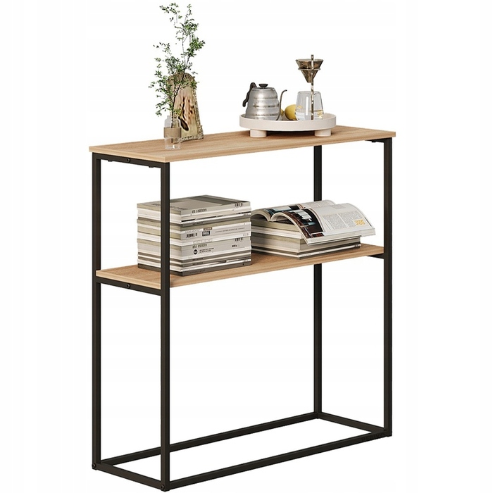 Консольний столик Rebiko, натуральні відтінки коричневого, 90 x 90 x 32,5 см