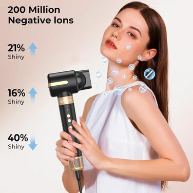 UKLISS Airstyler Pro 7 в 1: Фен-щітка з дифузором, 1400 Вт, 110000 об/хв, професійний стайлер для сушіння, завивки та випрямлення волосся (бірюзовий)