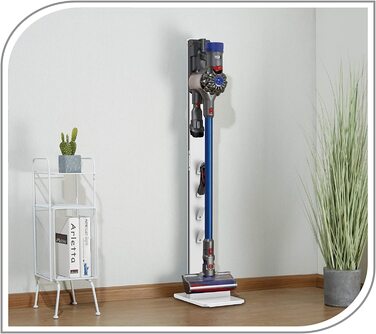 Підставка-органайзер PureMounts для пилососа Dyson V6/V7/V8/V10/V11/V12/V15, біла, 4 тримачі для аксесуарів