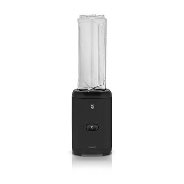 Блендер WMF Kult X Mix & Go Mini - портативний шейкер, 300 Вт, Tritan, 600 мл, срібно-чорний