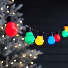 Світлодіодна гірлянда 30 LED різнокольорова, кульки, для вулиці та дому, з вилкою, для декору саду, балкона, святкова