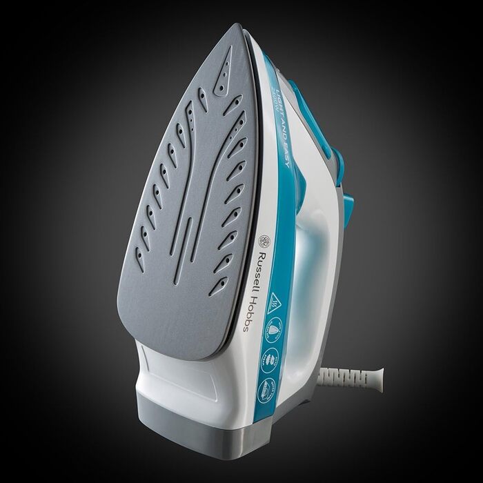 Праска Russell Hobbs Light & Easy 23590-56, 2400 Вт, антипригарна підошва, автоматичне подавання пари, синьо-біла