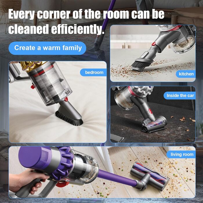 Акумулятор для пилососа Dyson V6 6000mAh Powtree (DC62, DC58, DC59, DC61, DC72, DC74) + 2 фільтри + захисна кришка