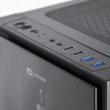 Корпус для ПК TALIUS Valkyria Midi ATX, чорний, ігровий, 0,6 мм