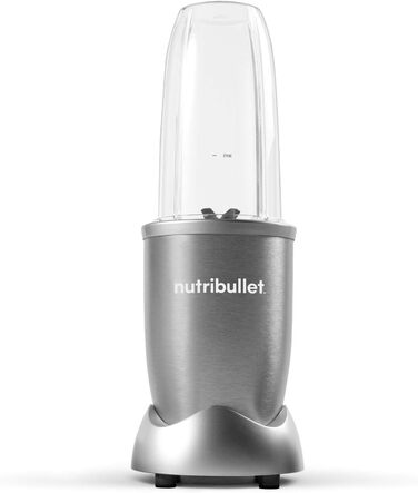 Смузі-мейкер Nutribullet Pro 900 Вт, електричний, 700 мл, компактний, сріблястий, легке очищення