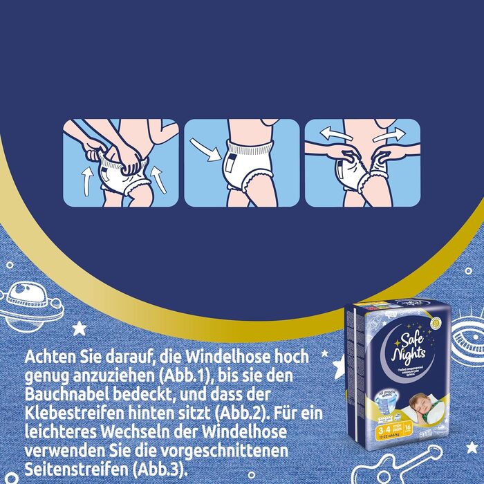 Нічні трусики Babylino Safe Nights для хлопчиків 8-13 років (30-48 кг), підгузки на ніч, 84 шт.
