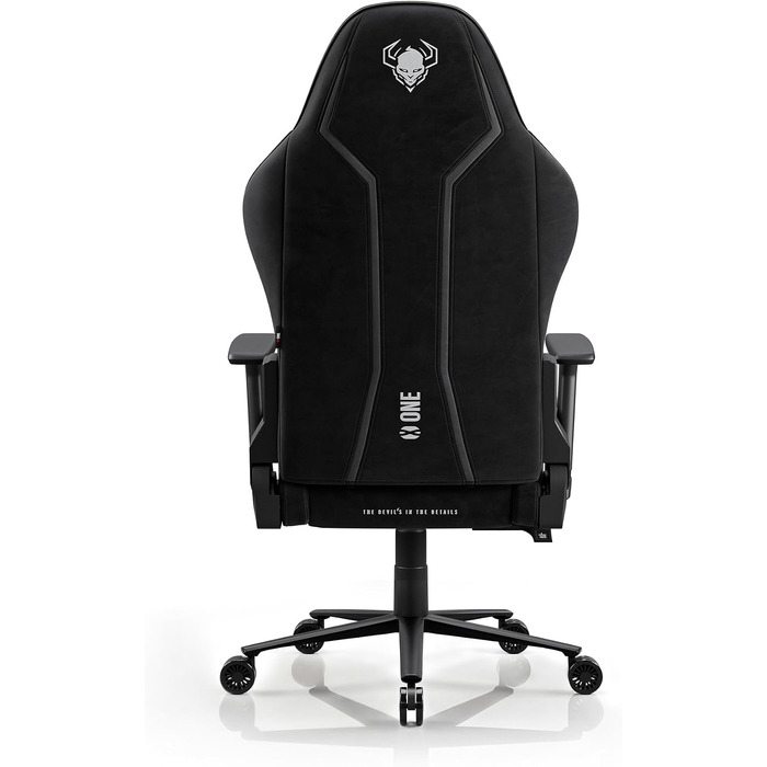 Ігрове крісло Diablo Gaming для дітей та підлітків, тканина, 3D підлокітники, Burned Black, розмір L