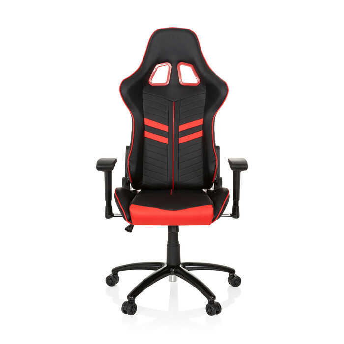 Ігрове крісло / Офісне крісло LEAGUE PRO Штучна шкіра Чорний / Червоний HJH OFFICE