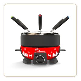 Електричний пристрій для фондю LITTLE BALANCE Happy Fondue 8 Meuuuh, антипригарне покриття, 2 л, 800 Вт, червоний