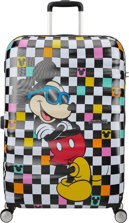 Валіза American Tourister Wavebreaker Disney Mickey Check 77 см, 96 л, багатокольорова, спінер