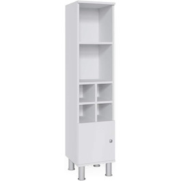 Пенал для ванної Vicco Fynn, білий, 30x130.6 см, з малою дверцятком