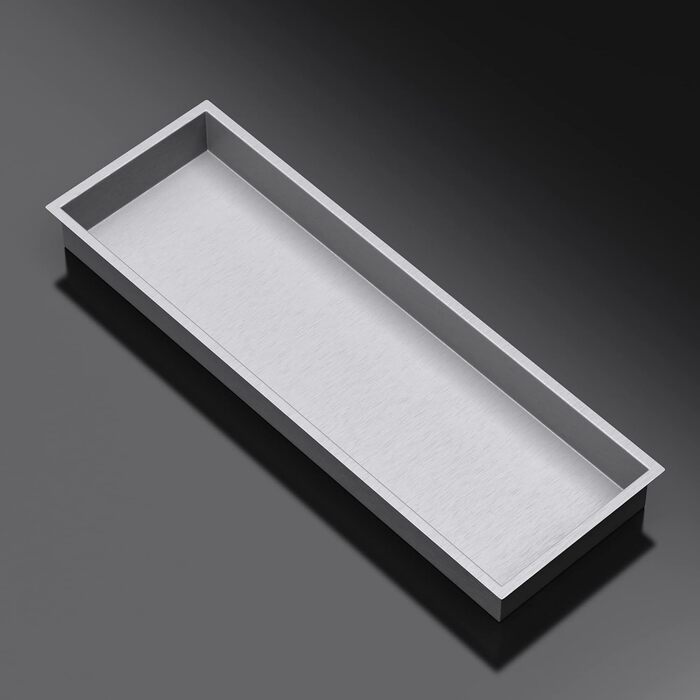 Вбудована душова ніша Mai & Mai 30x90x8,3 см, срібляста, з нержавіючої сталі, для ванної, під плитку, простий монтаж