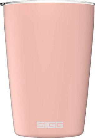 Кавова чашка SIGG Neso Pure Ceram з Tritan-кришкою, нержавіюча сталь 18/8, 0.3L/0.4L, миється в посудомийній машині, BPA-free, рожевий колір (0.3L)
