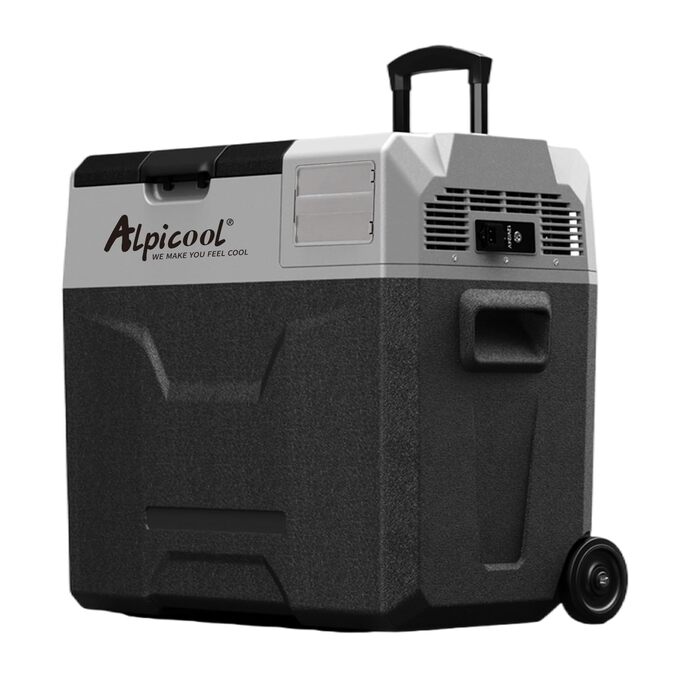 Автомобільний холодильник Alpicool CX50 50л компресорний, портативний, з USB, колесами та телескопічною ручкою для авто, кемпінгу, вантажівок, човнів