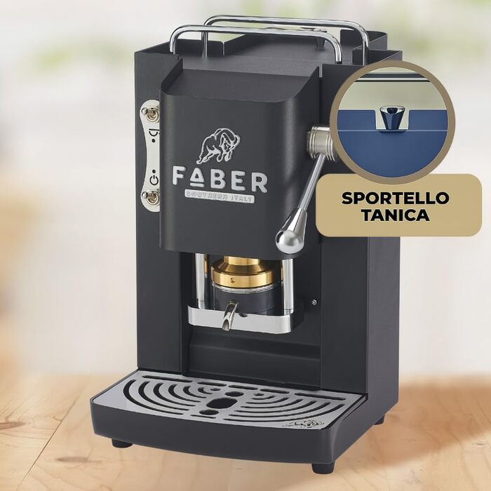 Кавомашина Faber Deluxe 3.0 ESE 44мм з електроклапаном, чорний/хром