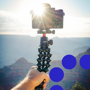 Гнучкий штатив JOBY GorillaPod 3K Pro Kit з алюмінію з кульовою головкою, QR-платою, для бездзеркальних камер, вантажопідйомність 3 кг, вироблено в Італії