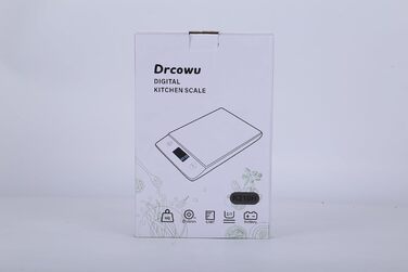 Цифрові кухонні ваги Drcowu 10 кг з LCD-дисплеєм, високоточна електронна харчова вага для кухні, 6 режимів, тара, для випічки та приготування їжі