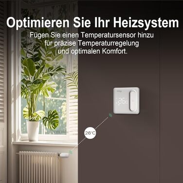Smart термостат на радіатор 2 шт., Zigbee, бездротовий, з керуванням через Tuya APP та голосовими помічниками (Alexa, Google Assistant), енергозбереження (з датчиком температури Zigbee)