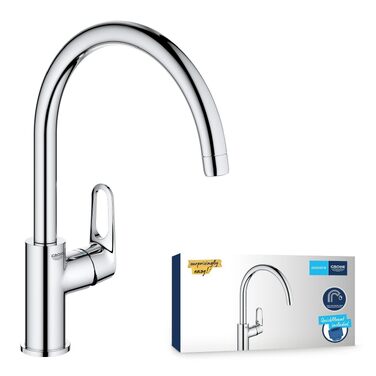Змішувач кухонний GROHE Start Flow з високим виливом, поворотний на 360°, хром - 31555001