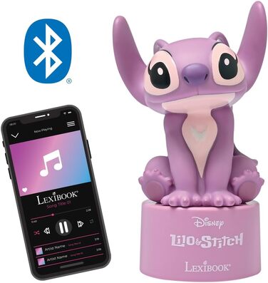 Дитячий Bluetooth-нічник Lexibook Disney Stitch & Angel, рожевий, модель NS02D1
