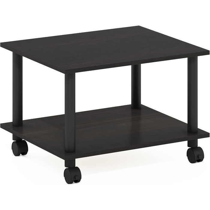 Підставка для комп'ютера Furinno Econ для офісу, з роликами, 2-рівнева, Espresso/Schwarz