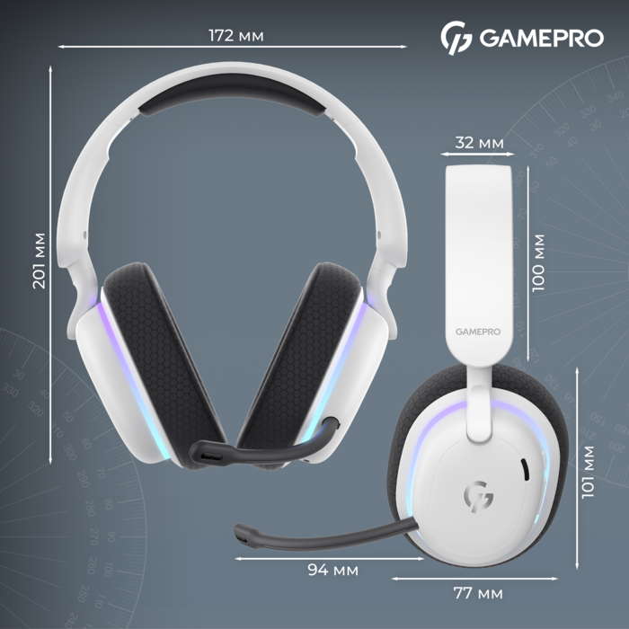 Бездротова ігрова гарнітура GamePro Asgard Bragi (HSW250W)