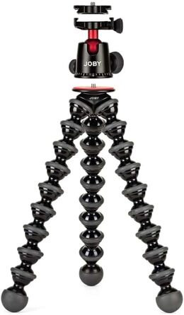 Гнучкий штатив JOBY GorillaPod 5K з кульовою головкою для DSLR, бездзеркальних камер, вантажопідйомність 5 кг, чорний, вироблено в Італії
