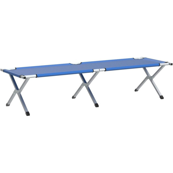 Розкладне кемпінгове ліжко-ліжка TRESKO (польове ліжко) 190x64x44 см, синій колір, витримує до 200 кг, з сумкою для транспортування