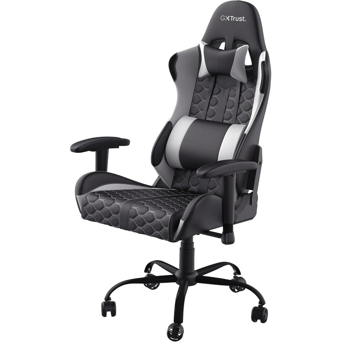 Ігрове крісло Trust Gaming GXT 708W Resto, біле, 360° обертання, знімні подушки, регульована висота, офісне крісло для комп'ютера