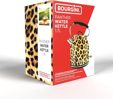 Електрочайник Bourgini Nostalgic Deluxe 1.7 л, ретро, чорний
