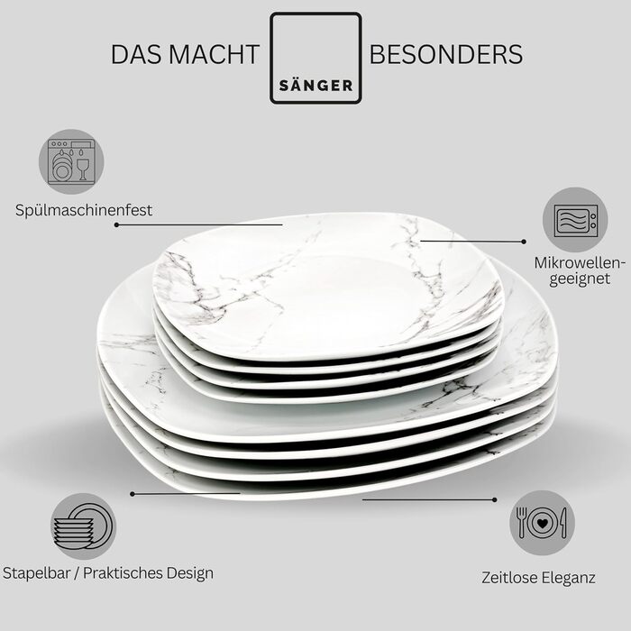 Набір кавових чашок SÄNGER Bilgola, 6 шт., порцеляна, 350 мл, для 6 осіб, PREMIUM COLLECTION