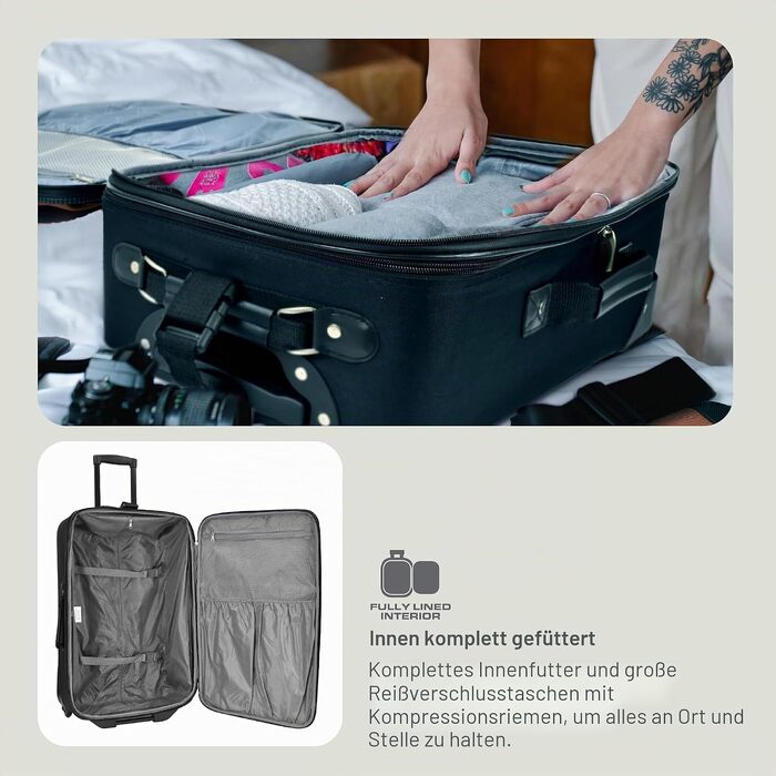 Набір розширюваних валіз для подорожей Travel Select Amsterdam (4 предмети), 88 л, багатоколірний (червоний, синій, помаранчевий, сірий)