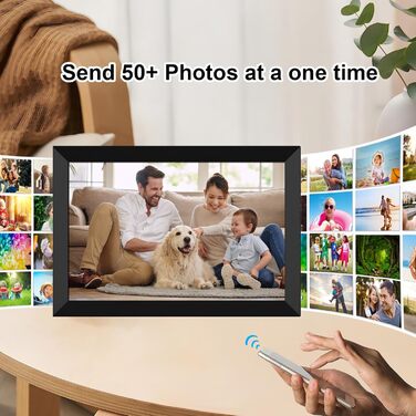 Цифровий фоторамка FRAMEO з Wi-Fi, 32GB, 10.1 дюймів, IPS LCD, сенсорний екран, Smart Cloud, автоматичне обертання. Діліться моментами через додаток Frameo