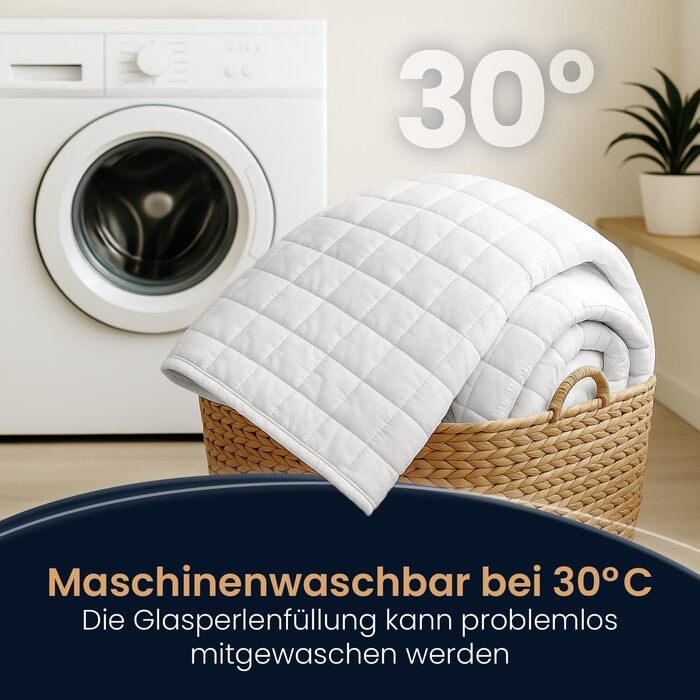 Обтяжена ковдра ELONEO NEU 135x200 см, 11 кг, 100% бавовна, антистрес-ковдра для сну з сертифікатами TÜV та Oeko-Tex