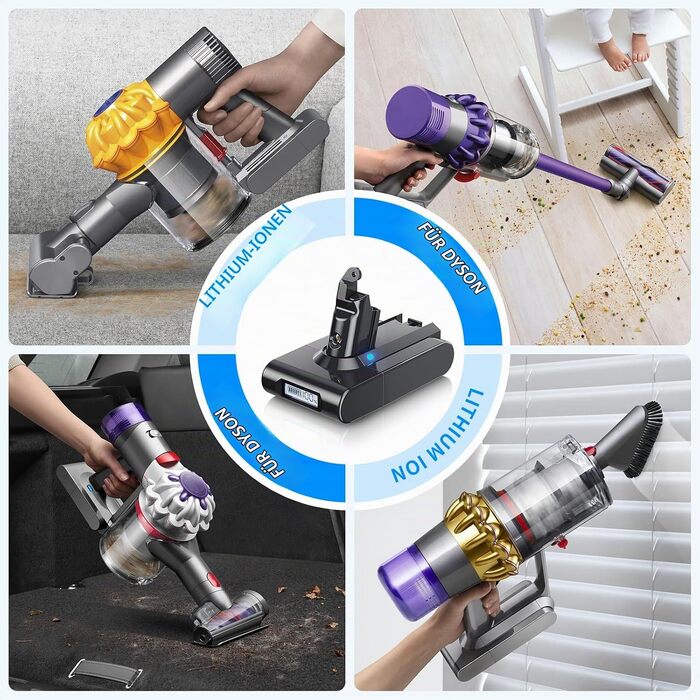 Акумуляторна батарея 21.6V для пилососа Dyson V6 (DC58, DC59, DC61, DC62, DC72, DC74, SV03, SV05, SV06, SV07, SV09) Animal, Trigger, Fluffy, Motorhead, Absolute