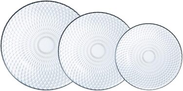 Набір посуду Luminarc Pampille Clear, 18 предметів, скло, прозорий, на 6 персон