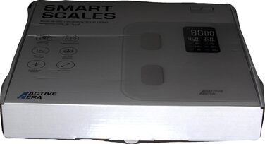 Bluetooth вага Active Era з великим LED-дисплеєм, аналізатор складу тіла, 16 вимірювань, високоточна, ІМТ, додаток для смартфона, біла
